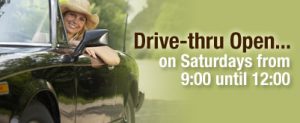 Drive_thru_1 Drive-thru Open...on Saturdays from 9 until 12